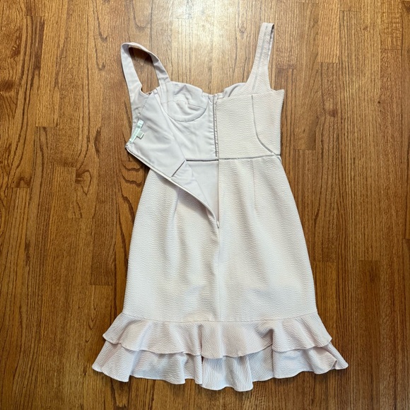 Jonathan Simkhai wool seersucker bustier dress in blush size 4 - Picture 11 of 16